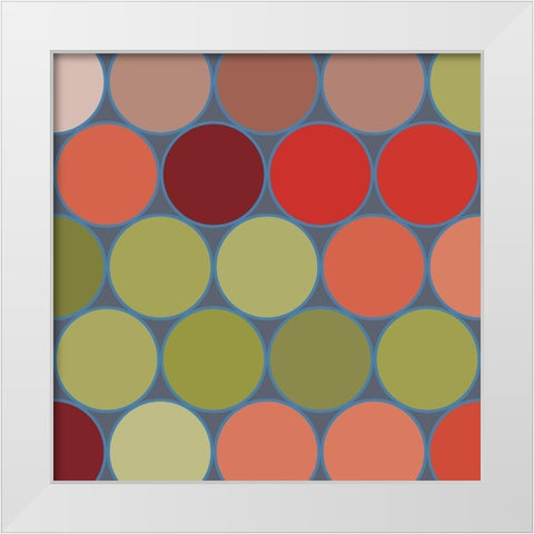 Bright Circles II White Modern Wood Framed Art Print by Grayscale