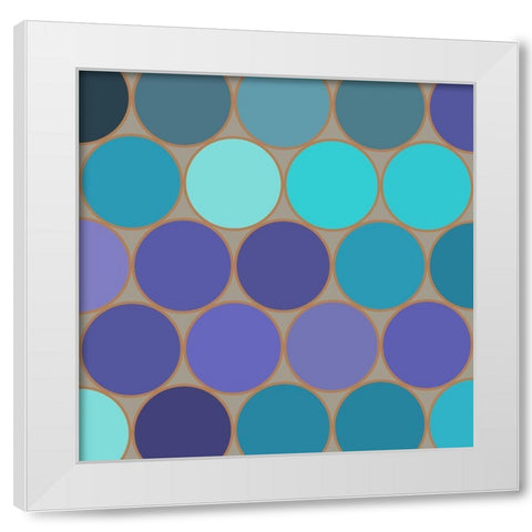 Cool Circles II White Modern Wood Framed Art Print by Grayscale