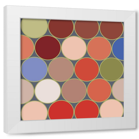 Bright Circles VI White Modern Wood Framed Art Print by Grayscale
