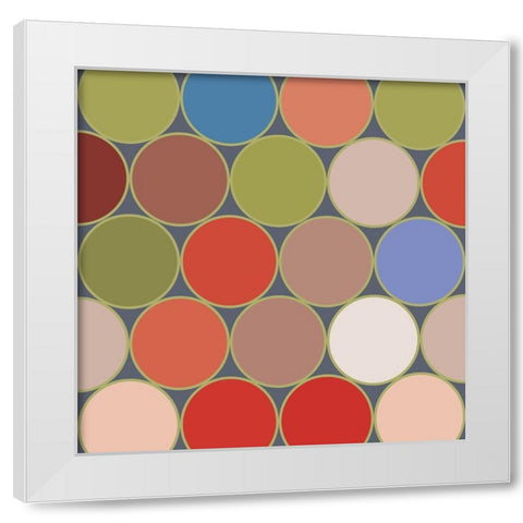 Bright Circles VIII White Modern Wood Framed Art Print by Grayscale