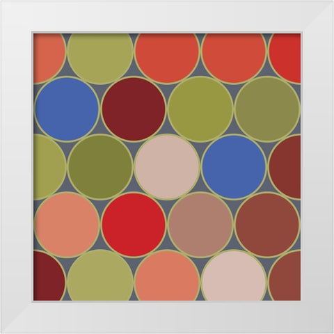 Bright Circles IX White Modern Wood Framed Art Print by Grayscale