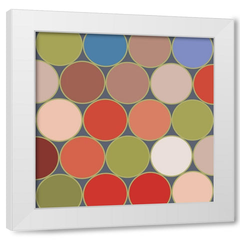 Bright Circles X White Modern Wood Framed Art Print by Grayscale
