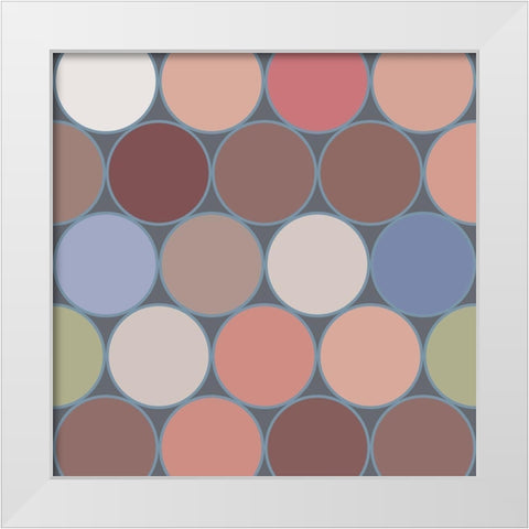Soft Circles I White Modern Wood Framed Art Print by Grayscale