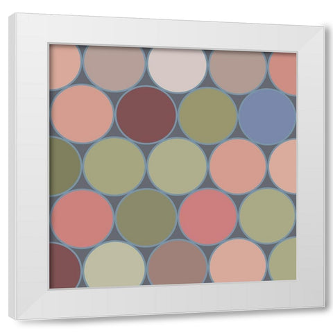 Soft Circles IV White Modern Wood Framed Art Print by Grayscale