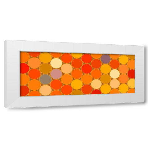 Warm Circles III White Modern Wood Framed Art Print by Grayscale