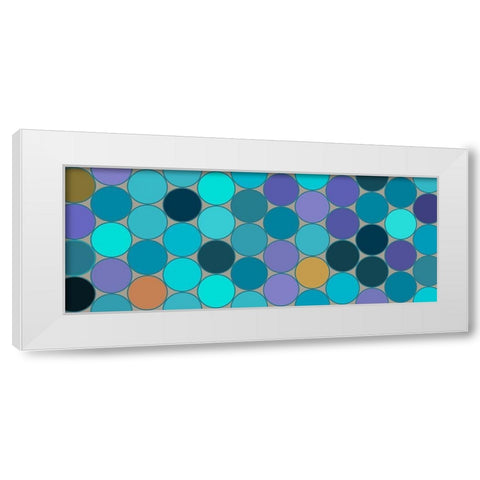 Cool Circles VII White Modern Wood Framed Art Print by Grayscale