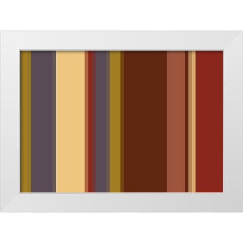 Warm Stripes IX White Modern Wood Framed Art Print by Grayscale