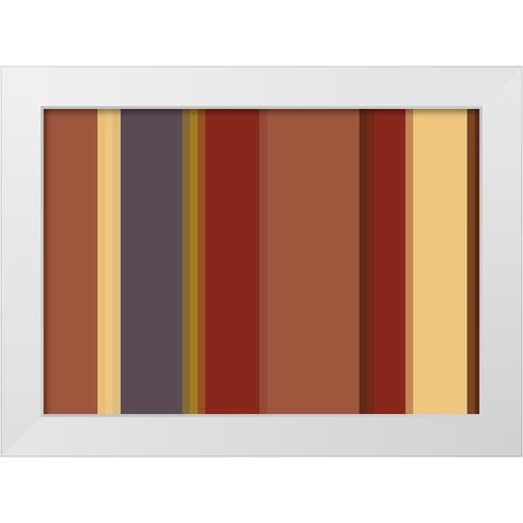 Warm Stripes X White Modern Wood Framed Art Print by Grayscale