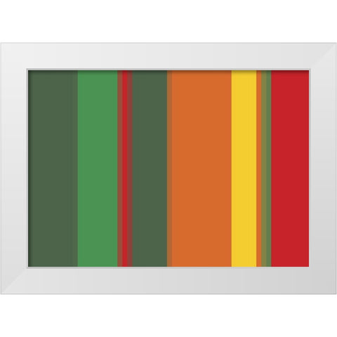 Bright Stripes XIII White Modern Wood Framed Art Print by Grayscale