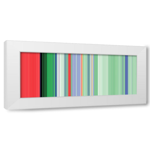 Green Pinstripes I White Modern Wood Framed Art Print by Grayscale