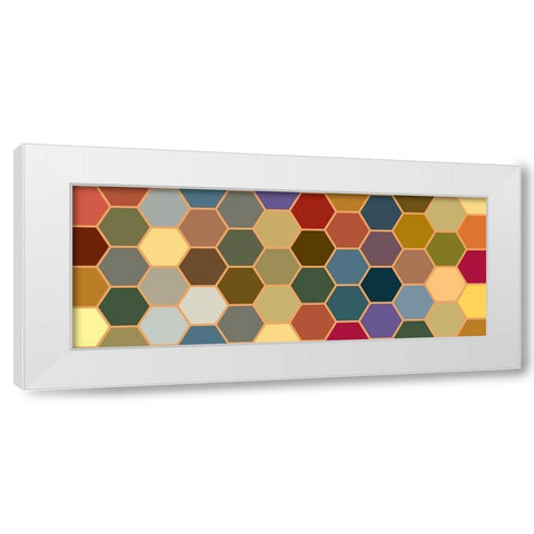 Bright Hive XXI White Modern Wood Framed Art Print by Grayscale