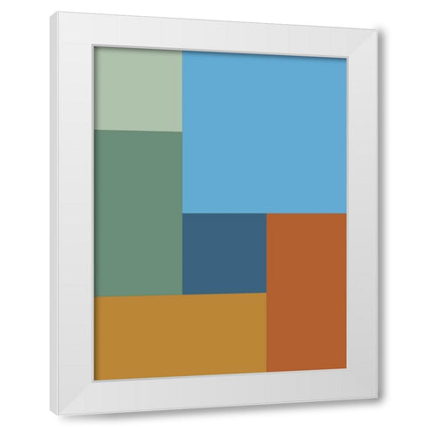Bright Blocks VI White Modern Wood Framed Art Print by Grayscale