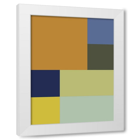 Bright Blocks XVIII White Modern Wood Framed Art Print by Grayscale