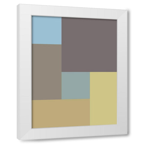 Soft Blocks XVI White Modern Wood Framed Art Print by Grayscale