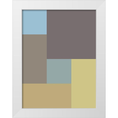 Soft Blocks XVI White Modern Wood Framed Art Print by Grayscale