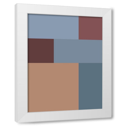 Soft Blocks XVII White Modern Wood Framed Art Print by Grayscale