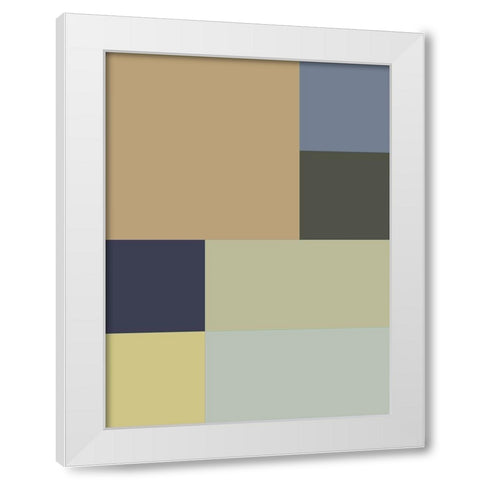Soft Blocks XVIII White Modern Wood Framed Art Print by Grayscale