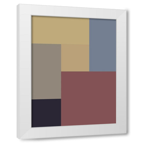 Soft Blocks XX White Modern Wood Framed Art Print by Grayscale