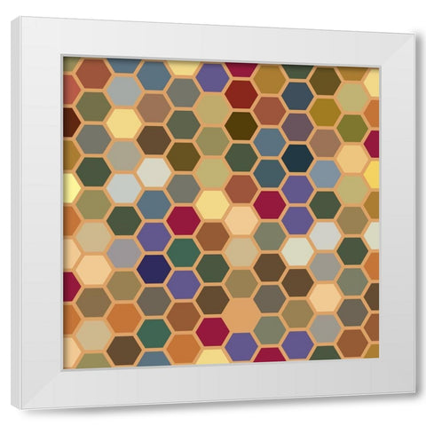 Small Hive I White Modern Wood Framed Art Print by Grayscale