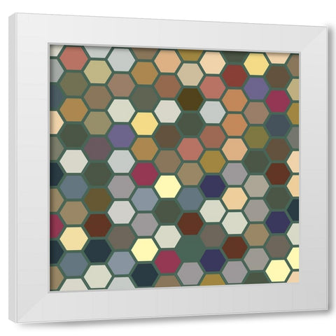Small Hive II White Modern Wood Framed Art Print by Grayscale