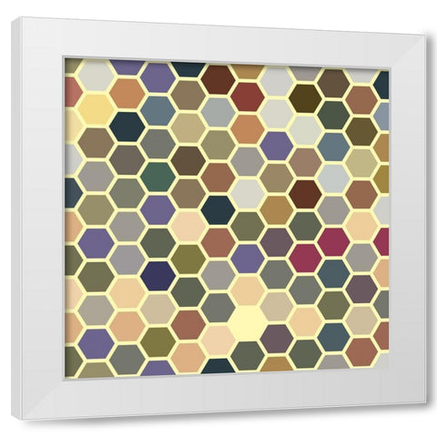 Small Hive III White Modern Wood Framed Art Print by Grayscale