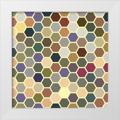 Small Hive III White Modern Wood Framed Art Print by Grayscale