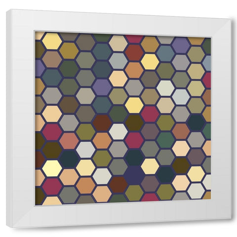 Small Hive IV White Modern Wood Framed Art Print by Grayscale
