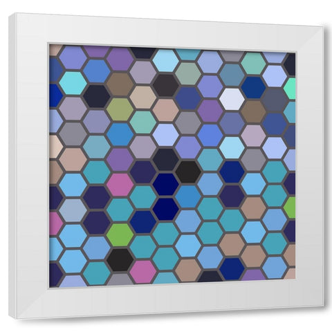 Small Hive VII White Modern Wood Framed Art Print by Grayscale