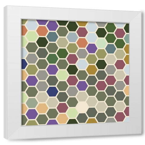 Small Hive XI White Modern Wood Framed Art Print by Grayscale