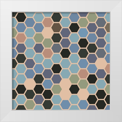Small Hive XVI White Modern Wood Framed Art Print by Grayscale