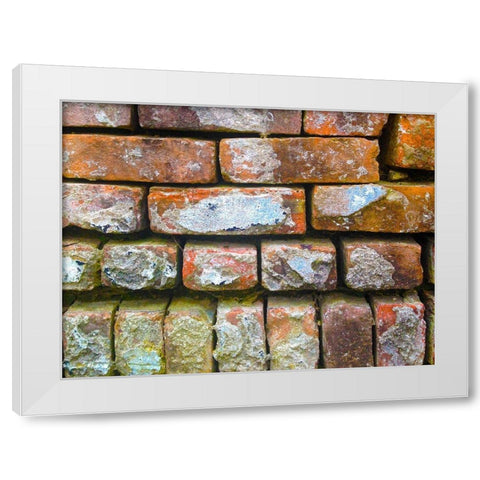 Brick Wall I White Modern Wood Framed Art Print by Grayscale
