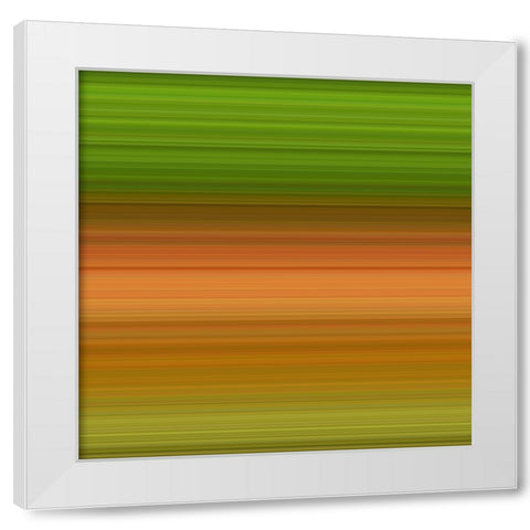 Green Pinstripes III White Modern Wood Framed Art Print by Grayscale