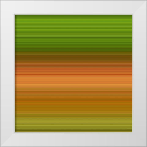 Green Pinstripes III White Modern Wood Framed Art Print by Grayscale