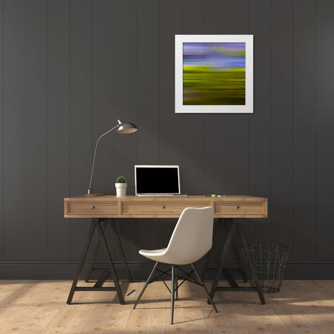Green Pinstripes IV White Modern Wood Framed Art Print by Grayscale