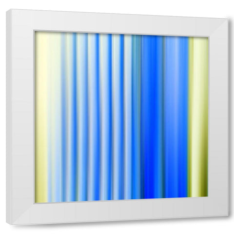 Paint Stripes I White Modern Wood Framed Art Print by Grayscale