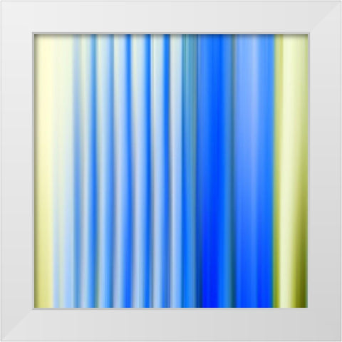 Paint Stripes I White Modern Wood Framed Art Print by Grayscale