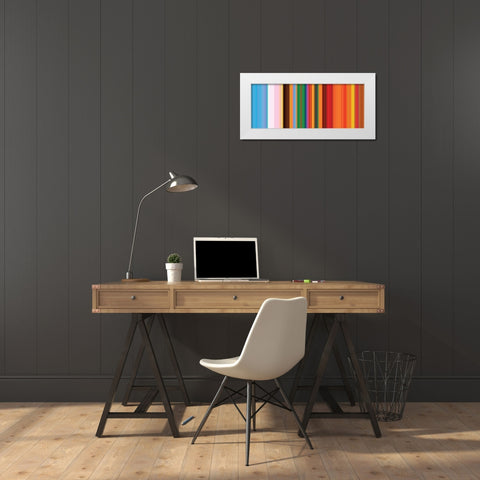 Bright Pinstripes III White Modern Wood Framed Art Print by Grayscale