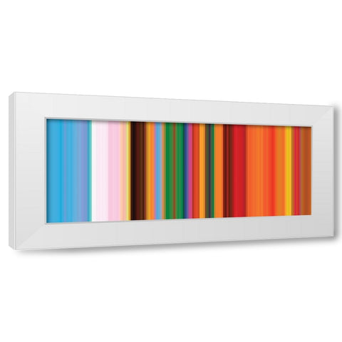 Bright Pinstripes III White Modern Wood Framed Art Print by Grayscale