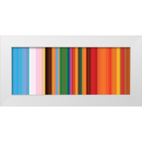 Bright Pinstripes III White Modern Wood Framed Art Print by Grayscale