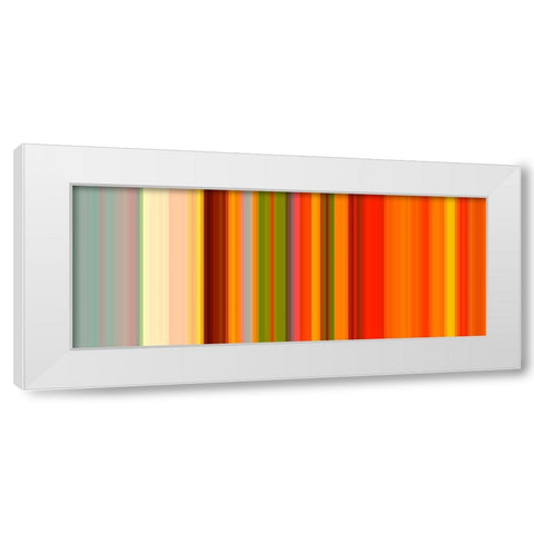 Warm Pinstripes IV White Modern Wood Framed Art Print by Grayscale