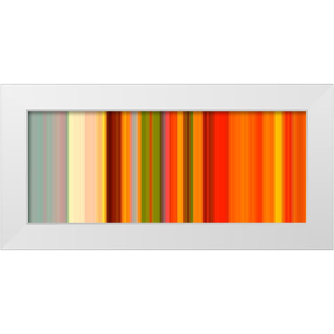 Warm Pinstripes IV White Modern Wood Framed Art Print by Grayscale