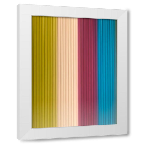 Fabric Pinstripes II White Modern Wood Framed Art Print by Grayscale