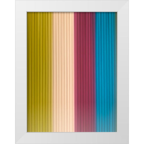 Fabric Pinstripes II White Modern Wood Framed Art Print by Grayscale