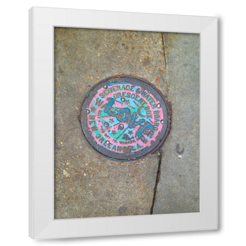 Water Cover III White Modern Wood Framed Art Print by Grayscale