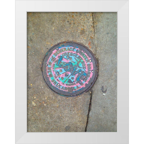 Water Cover III White Modern Wood Framed Art Print by Grayscale