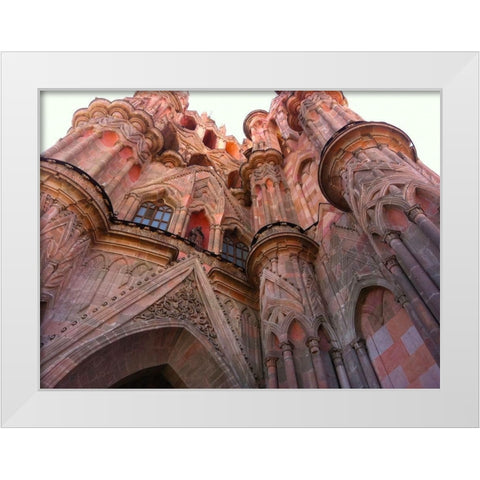 Old Church I White Modern Wood Framed Art Print by Grayscale