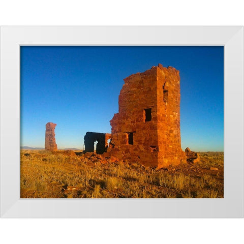 Ruins I White Modern Wood Framed Art Print by Grayscale