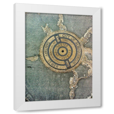 Utility Cover II White Modern Wood Framed Art Print by Grayscale
