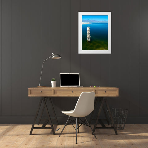 Salton Sea I White Modern Wood Framed Art Print by Grayscale