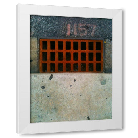 Utility Cover V White Modern Wood Framed Art Print by Grayscale